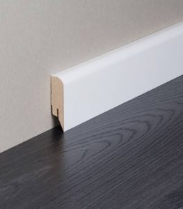 Wooden white skirting